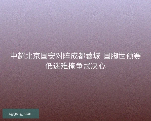 中超北京国安对阵成都蓉城 国脚世预赛低迷难掩争冠决心