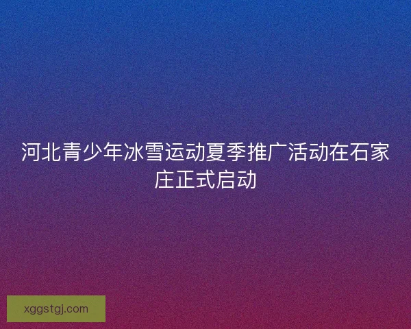 河北青少年冰雪运动夏季推广活动在石家庄正式启动 河北青少年冰雪运动夏季推广活动在石家庄正式启动